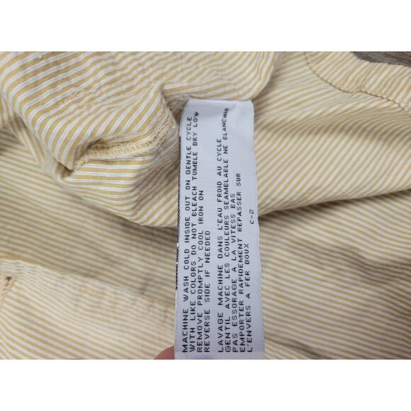 Anthropologie Tulle NWT Jacket Crop M Seersucker Yellow White 3/4 Sleeve Stripes - Picture 3 of 6